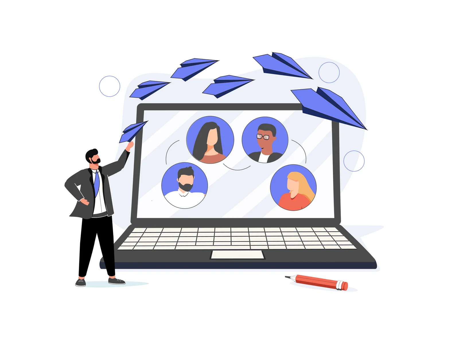 Layout To Manage Email Lists In Bulk Email Senders
